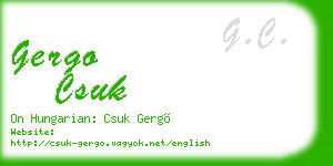 gergo csuk business card